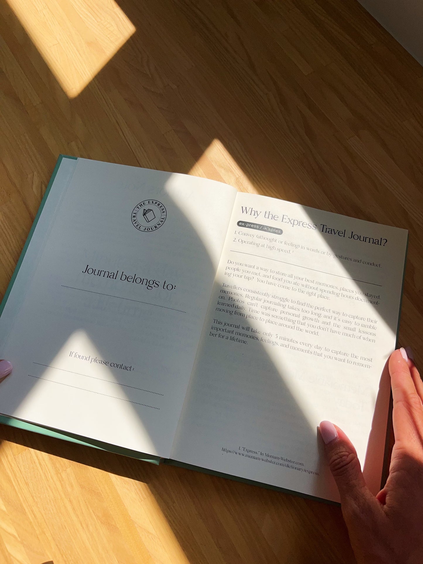 The Express Travel Journal - 3 Month Paperback